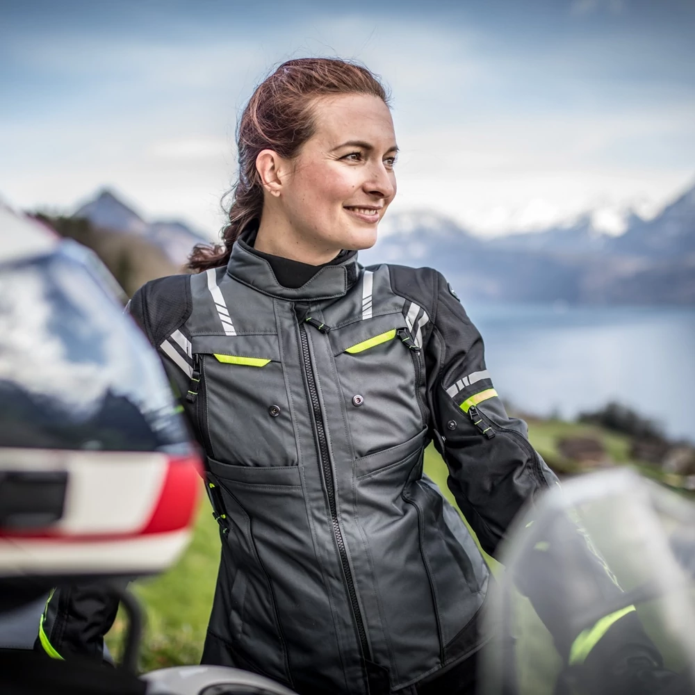 Clover Hyperblade WP Lady sport-túra motoroskabát hölgyeknek (szürke-fluosárga)