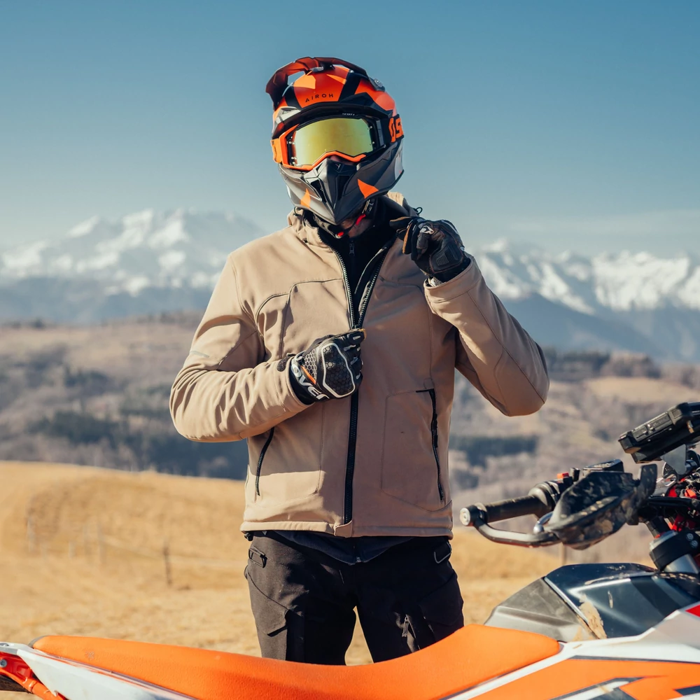 Clover Rambla WP hétköznapi stílusú, vízálló motoros dzseki (homokszínű)