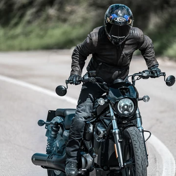 Clover Bullet-Pro 2 klasszikus stílusú bőr motorosdzseki (barna)