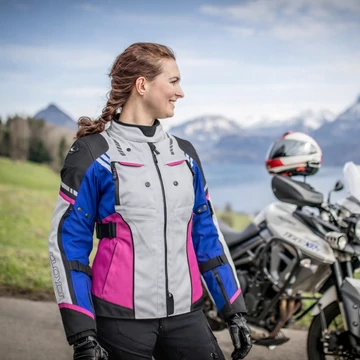 Clover Hyperblade WP Lady sport-túra motoroskabát hölgyeknek (szürke-fluosárga)